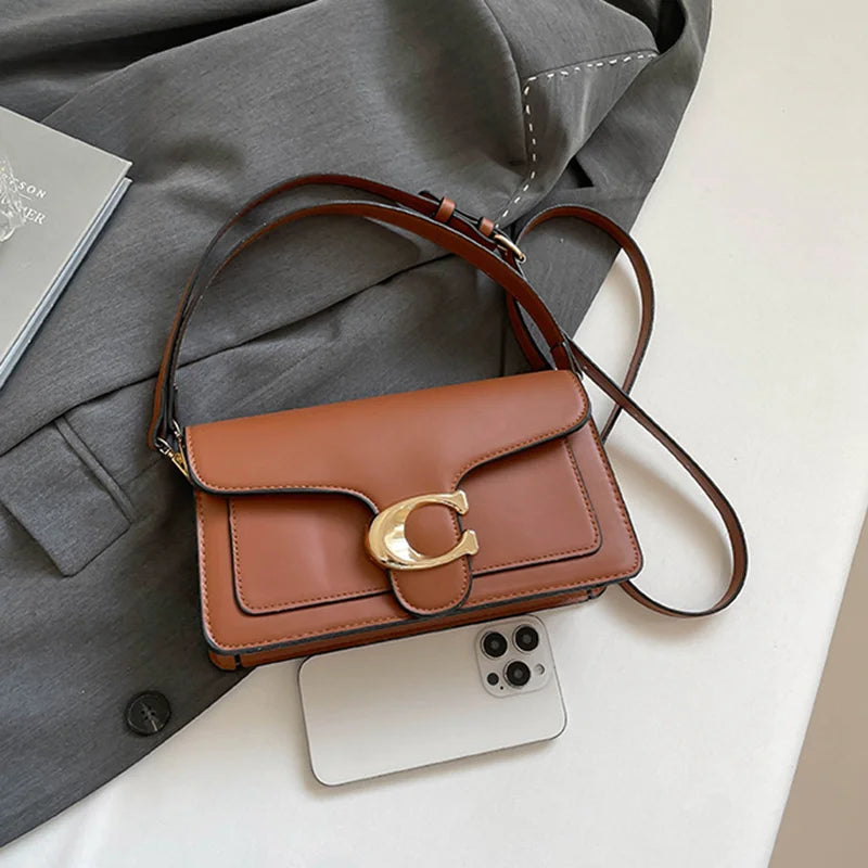 2026 New Niche Luxury Solid Color Tote Bag Vintage Minimalist Square Bag Fashion Versatile Crossbody Bag