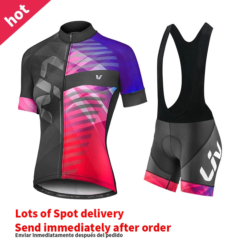 Conjunto de ropa de ciclismo Liv 2023 nuevo para mujer, camiseta de ciclismo, traje de ropa para bicicleta, versión Liv Team, traje de competición, ropa de ciclismo femenina