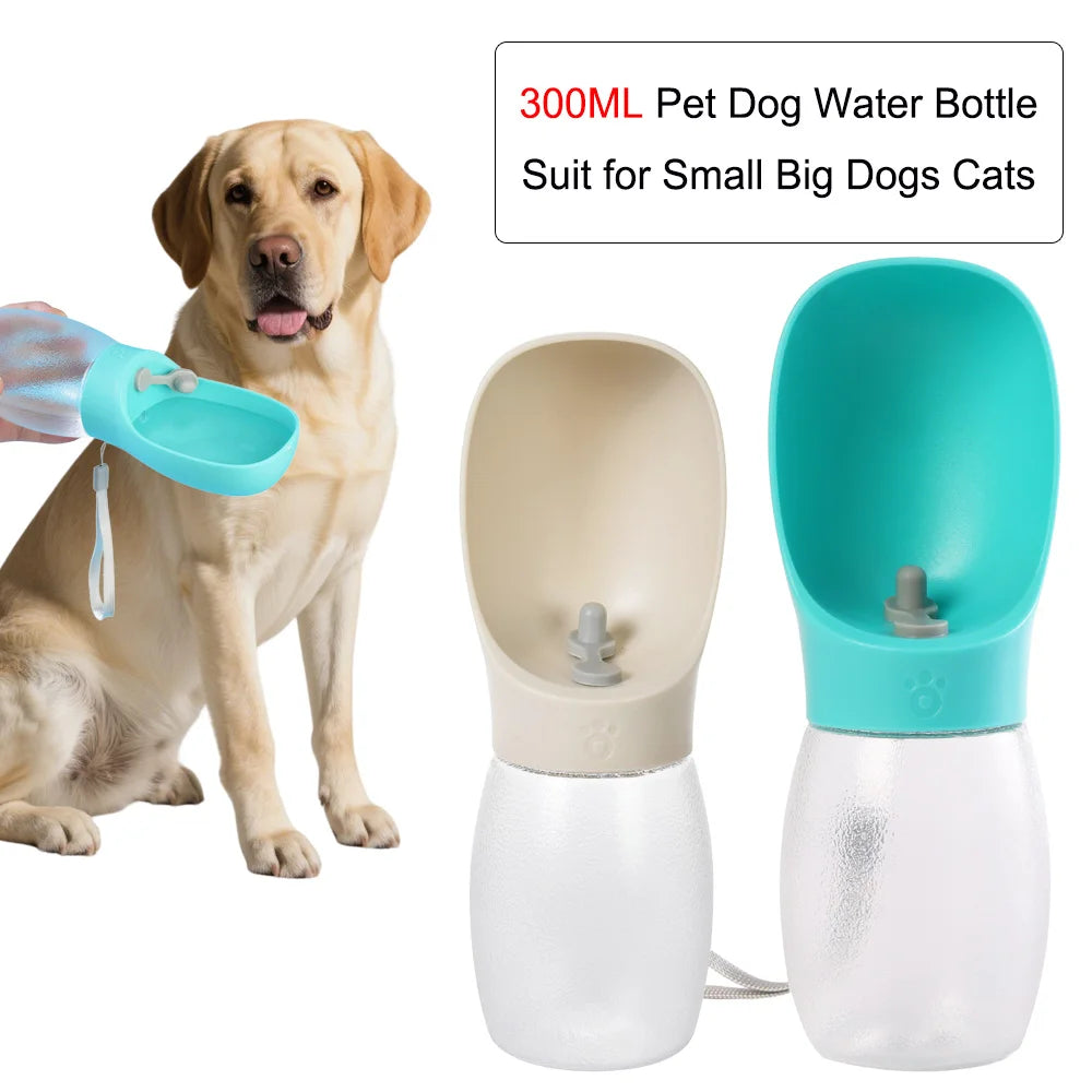 Botella de agua para perros 300ML Bebederos para cachorros para perros medianos y pequeños Gatos Senderismo Comedero portátil para gatos Suministros Golden Retriever