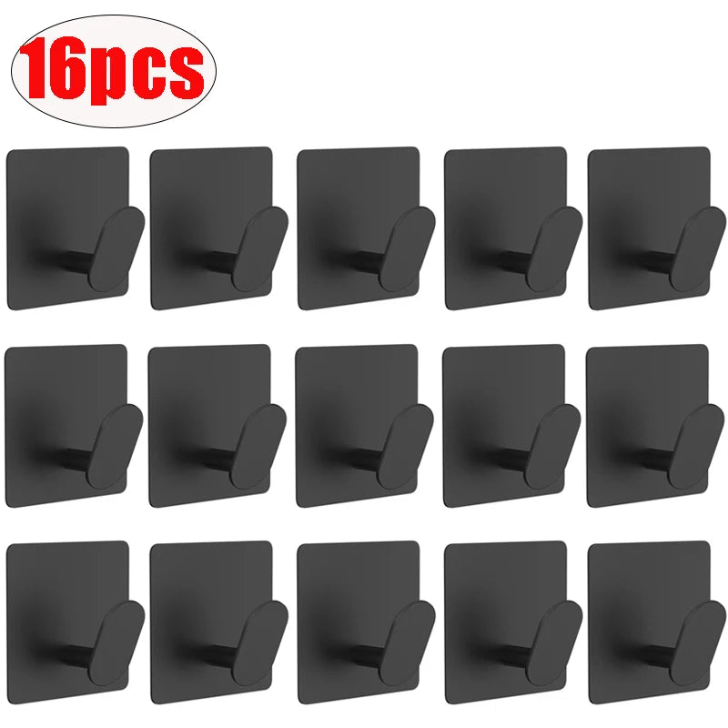 4/1pcs Stainless Steel Bathroom Robe Hooks Adhesive Wall Hook Towel holder Bathroom Kitchen Hardware Multi-Purpose Hanger Hook