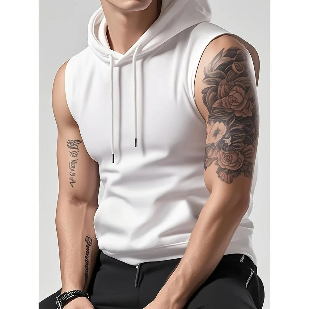 Canotta sportiva unisex con cappuccio