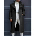 New 2026 Autumn Winter Men's Trench Coat British Style Fashion Slim Fit Double Breasted Overcoats Mid-Length Casual Woolen Coats
