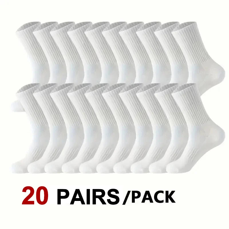 5/10/20 Paar neutrale Socken in Unifarben mit Rundhalsausschnitt, für Frühling und Sommer, schweißabsorbierend, atmungsaktiv und bequem, Sportsocken für alle Jahreszeiten