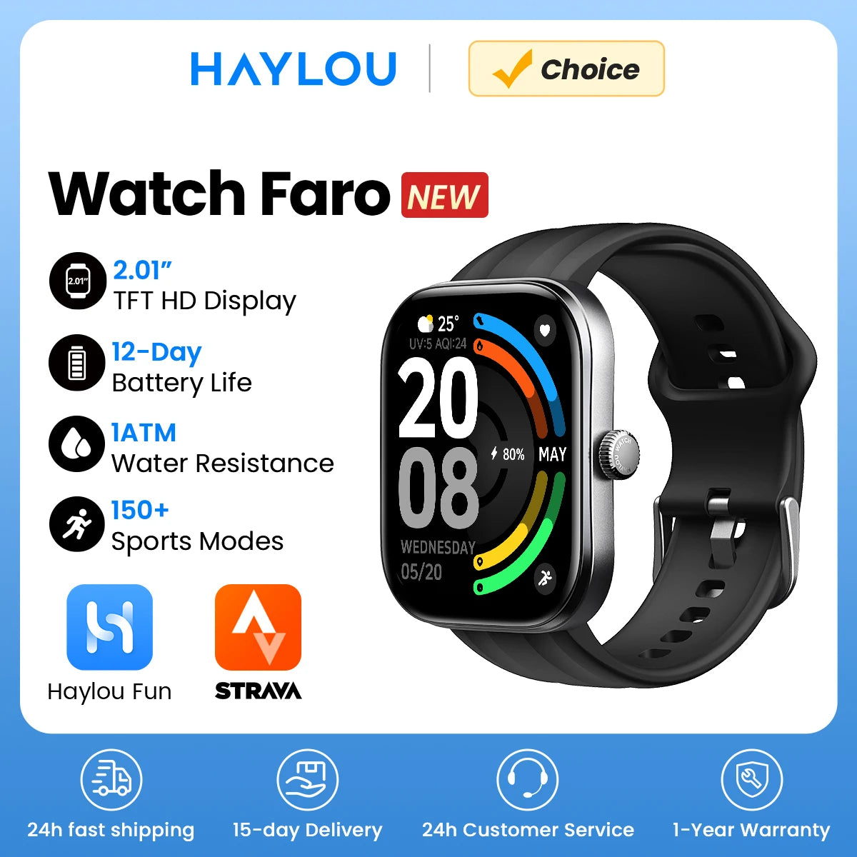 HAYLOU Watch Faro Bluetooth Calling Smartwatch