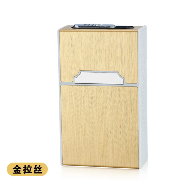 20-Cigarette Capacity Thick Cigarette Case with Tungsten Wire Igniter, USB-Charging Lighter, Outdoor Waterproof and Moisture-Resistant Electronic Lighter