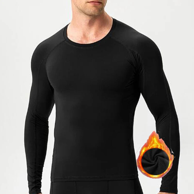 Maglia sportiva uomo nera a maniche lunghe