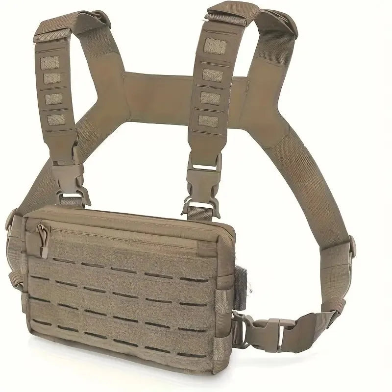 1000D Nylon Pouch Molle Shoulder Fishing Vest Tactical Chest Bag Outdoor Camping Backpack EDC Hiking Hunting Pack