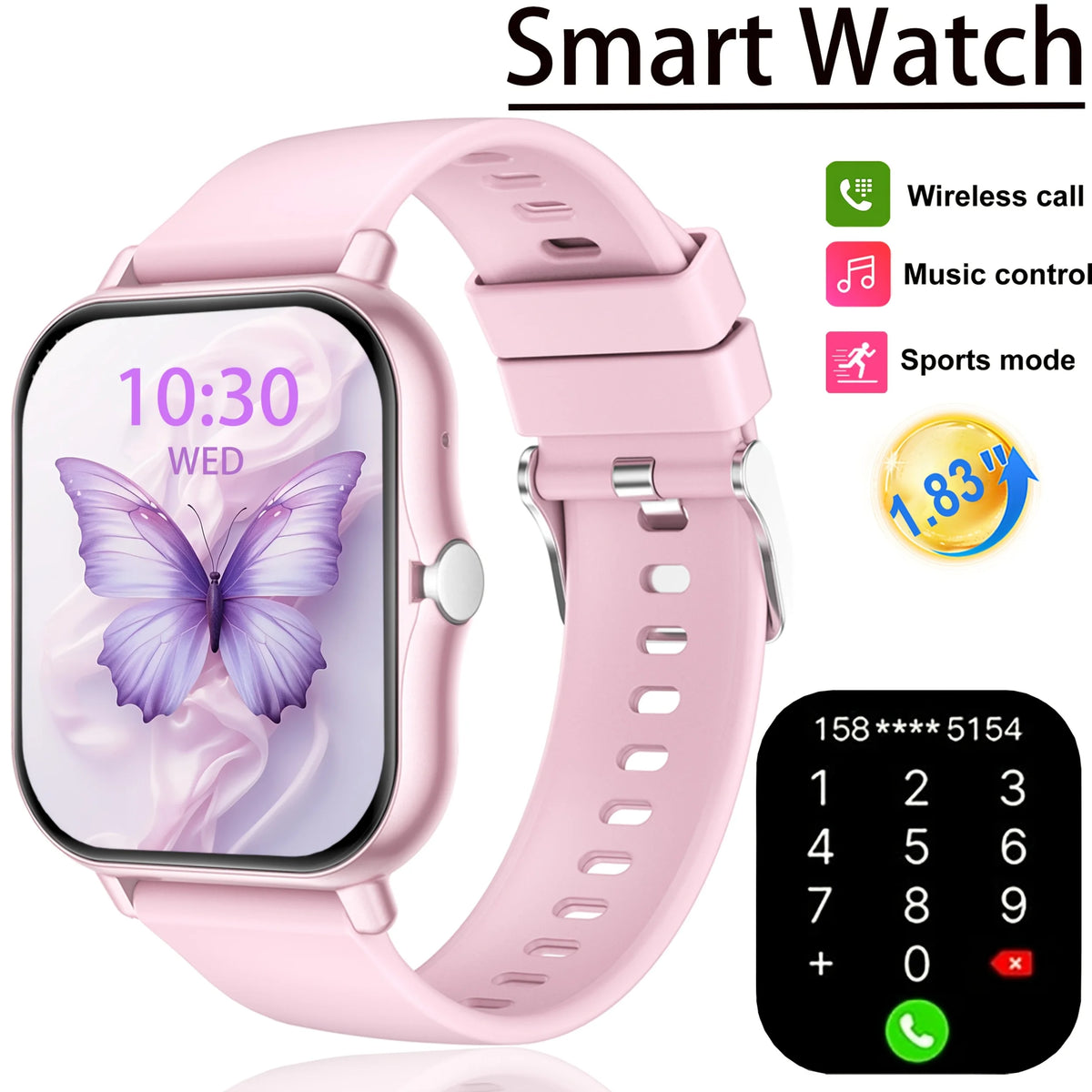 ERUN 1.83-Inch Bluetooth Calling Smartwatch