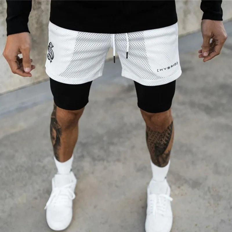 Men’s 2-in-1 Running Shorts for Gym and Training