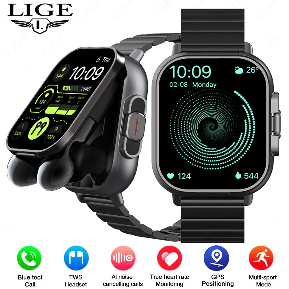 Two-in-One Smartwatch and Bluetooth Earphones Set