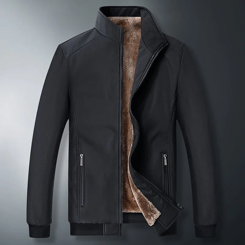 Giacca uomo con chiusura a zip e colletto a revers