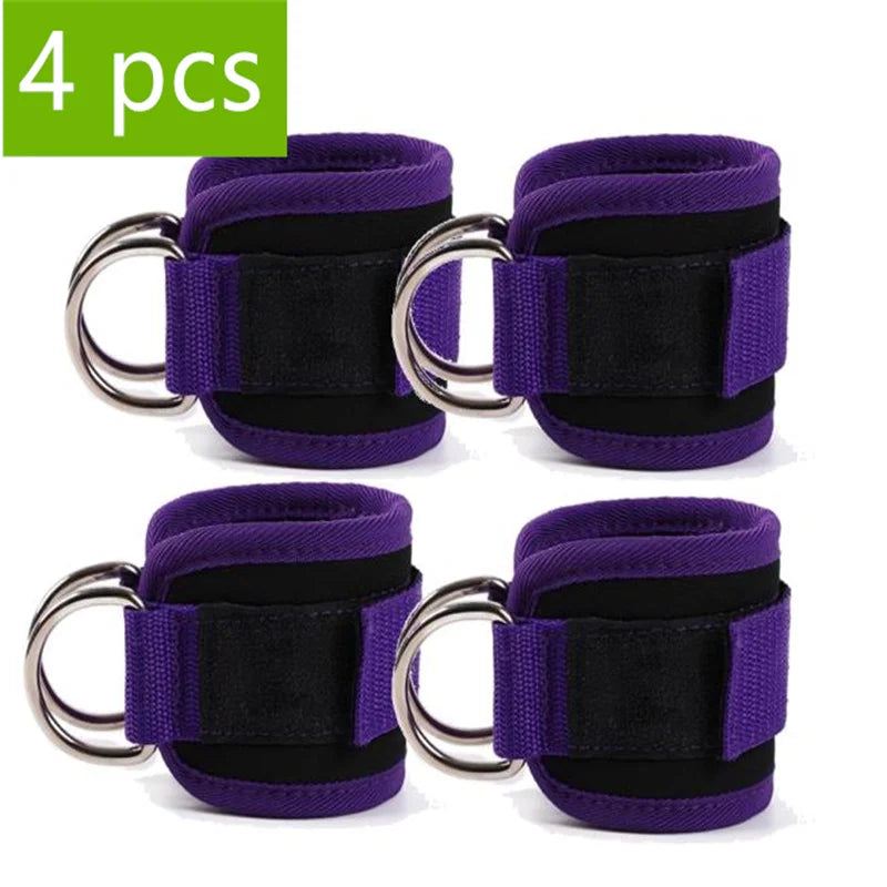 Adjustable Ankle Cuffs with Double D-Rings for Cable Training