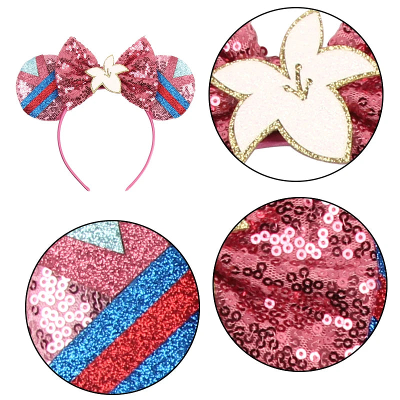 2026 Nuevo Estilo Diadema de Orejas con Lentejuelas Lazos de Lentejuelas Niña Adulto Niños Fiesta de Halloween Cosplay Accesorios para el Cabello Diadema de Princesa