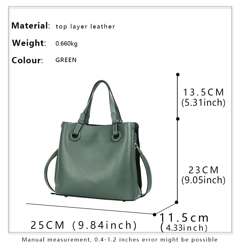 Aidrani Genuine Leather Women's Bag 2026 New Atmosphere Crossbody Bucket Wrap Head Layer Cowhide Bag Women's Handbag