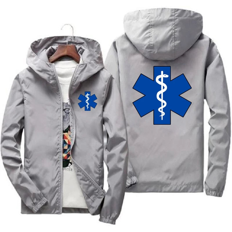 EMT Emergency Ambulance 2021 Herren Neue Frühling und Herbst Modische Outdoor Wasserdichte Jacken Windbreaker Mantel Campingkleidung