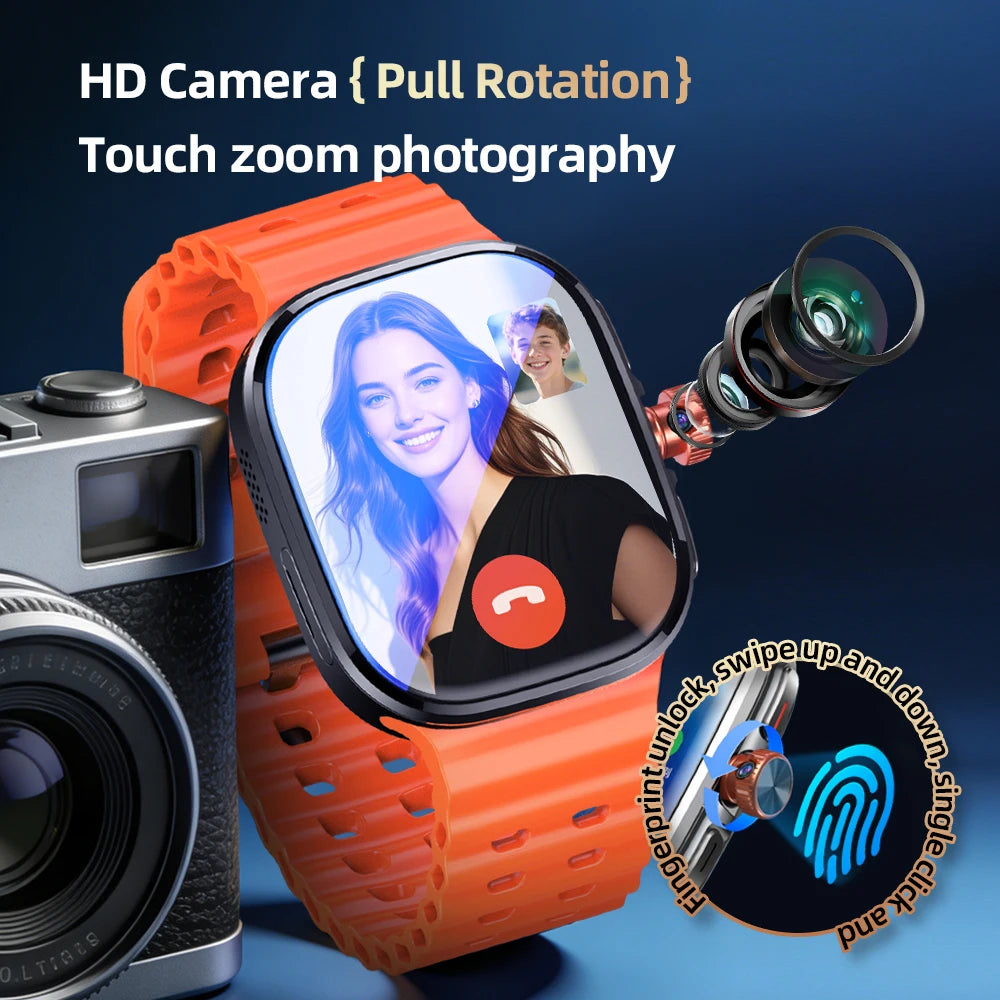 5G/4G Full Network Smart Watch 2.40 inch Big Screen HD Video Call 8GB+128GB RAM 2100mAh Google Play WIFI GPS Sim Card Smartwatch
