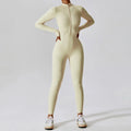 Tuta yoga donna a maniche lunghe con zip