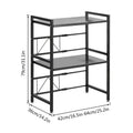 1pc Microwave Oven Storage Rack, Space-saving Countertop Kitchen Utensils Tableware Organizer, Kitchen Accessories Metal Shelf