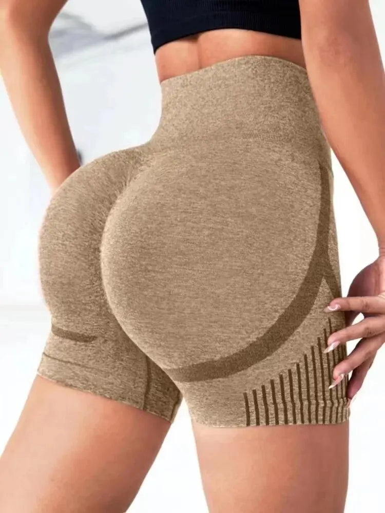 Sportshorts für Damen, hoher Bund