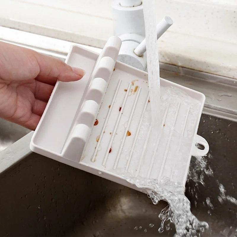 Kitchen Utensil Holder, Fork and Spatula Rack, Shelf Organizer, Plastic Chopstick Holder, Non-Slip Spoon Rest