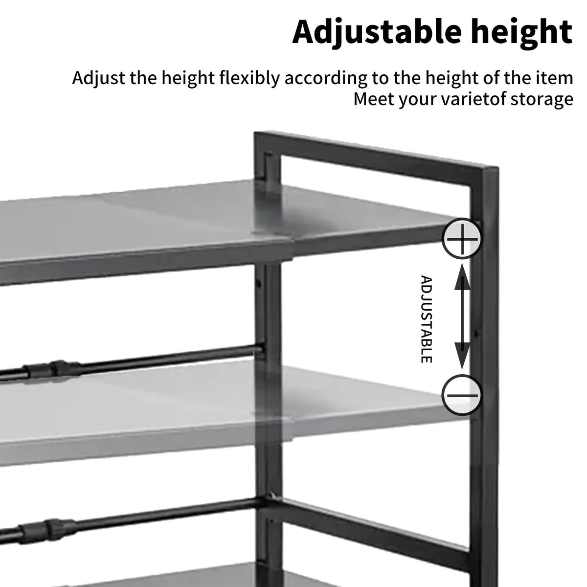1pc Microwave Oven Storage Rack, Space-saving Countertop Kitchen Utensils Tableware Organizer, Kitchen Accessories Metal Shelf