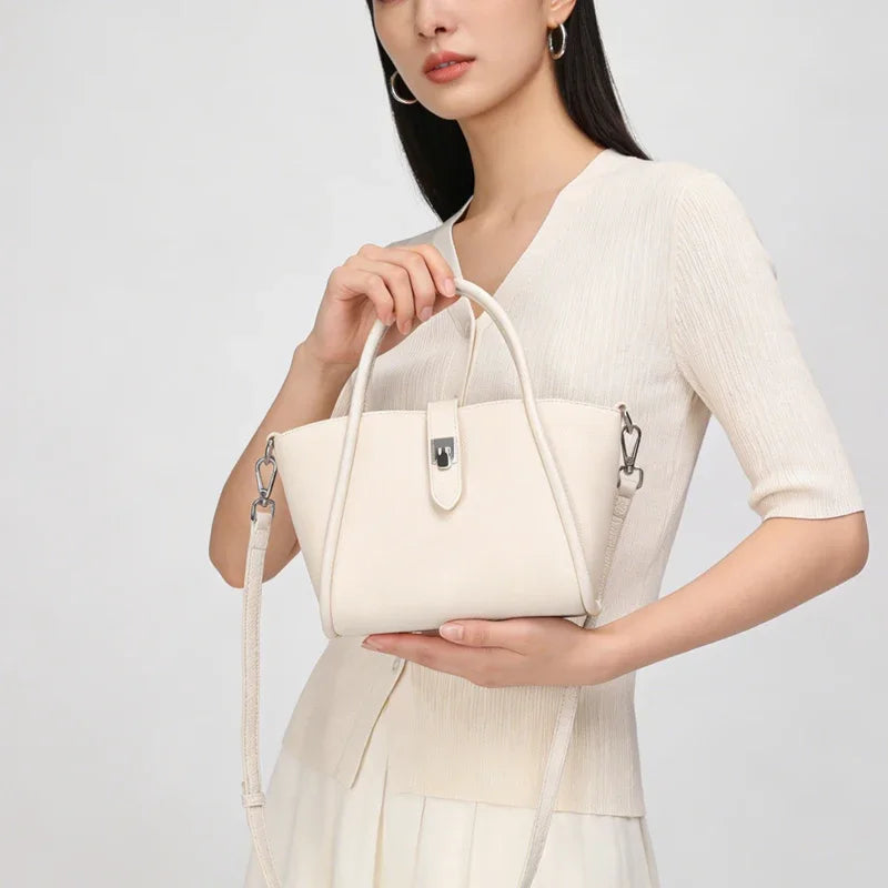 Women Elegant Crossbody Bag Genuine Leather Large Capacity Work Daily Use Luxury Designers Sling Bag Underarm Bag Top Handle