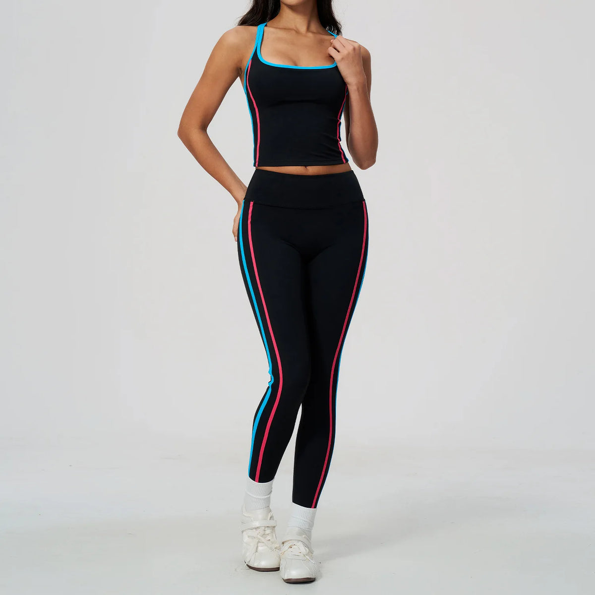 Ensemble yoga femme, 2 pièces, haut et legging