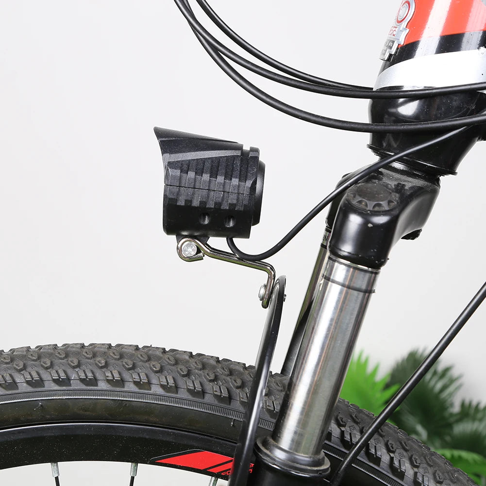 Faro delantero para bicicleta eléctrica 36V 48V 60V, 9 LED, 18W, 2 en 1 con bocina y luz, interruptor para patinete, luz de seguridad para bicicleta