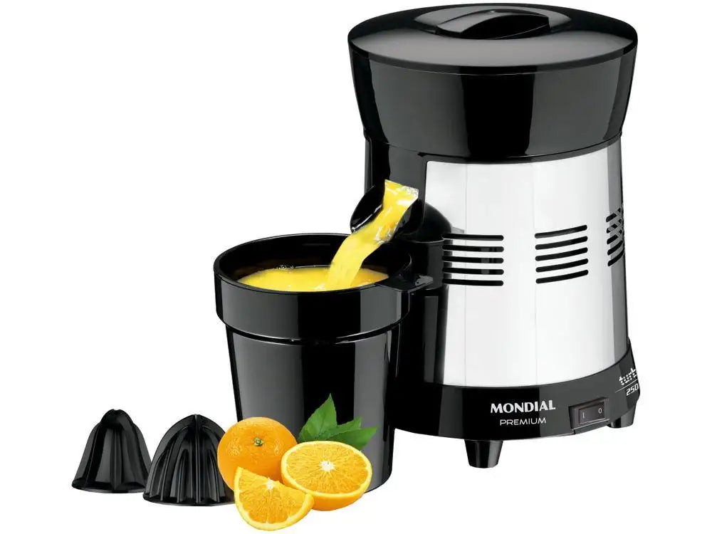 Presse-agrumes électrique Mondial Turbo Premium E-10 en acier inoxydable 250W Capacité 1L - Bivolt
