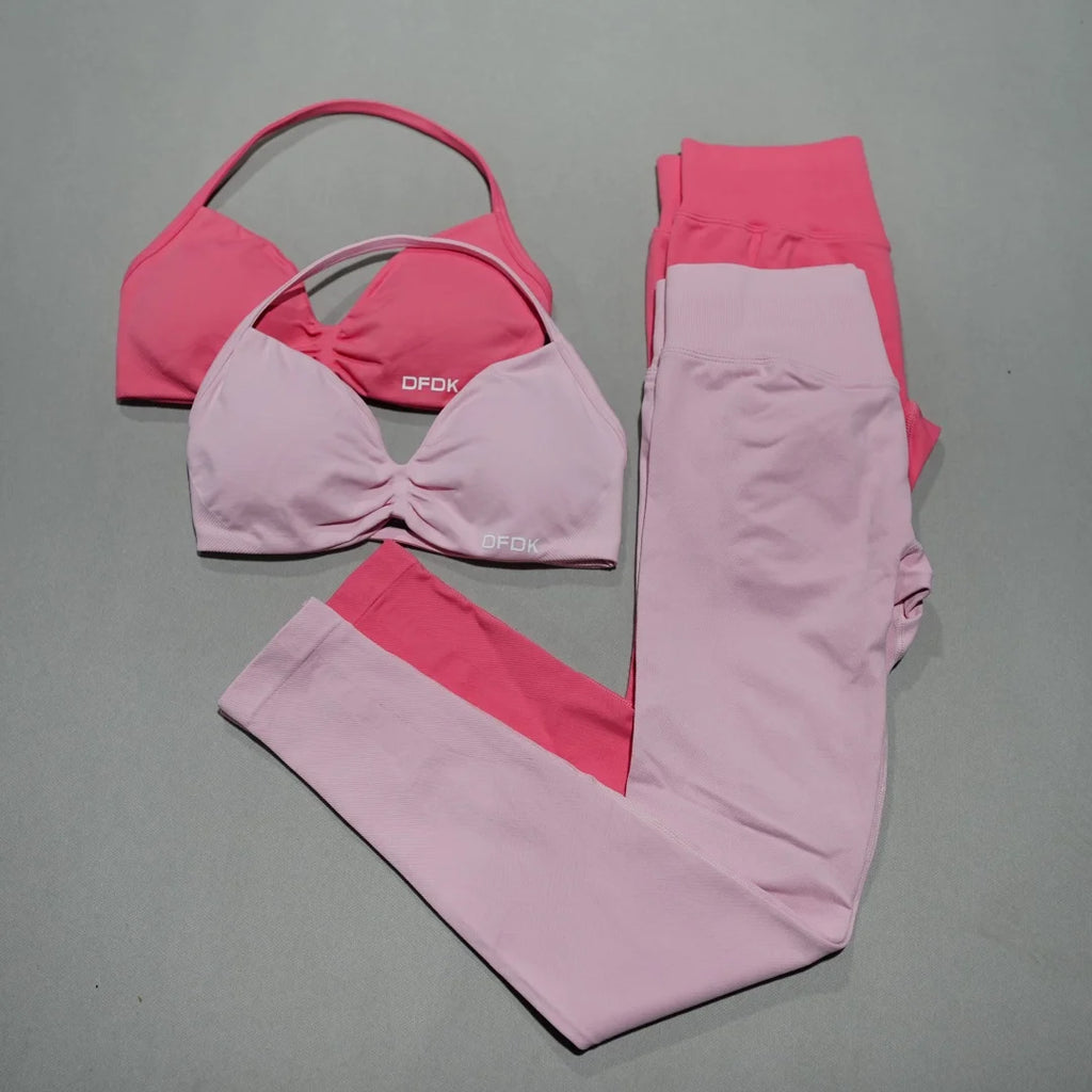 Yoga-Set für Damen, 2-teilig, Top und Leggings