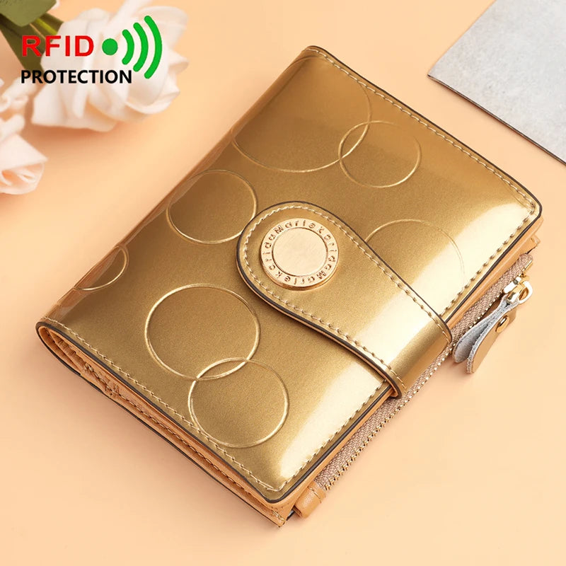 Luxury Designer Wallet for Women Portable Short Bags RFID Blocking Card Holder Purses with Zip Leather Wallets and Handbags