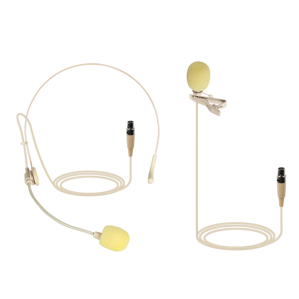 Micrófono de solapa / Auricular combo Phenyx Pro con conector Mini XLR para altavoces de escenario, amplificador de voz y guía