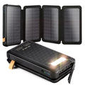 Outdoor Solar Power Bank 20000mAh Large Capacity Solar Panel Travel Outdoor Solar Mobile Phone Charger Solar Powerbanks For Camp
