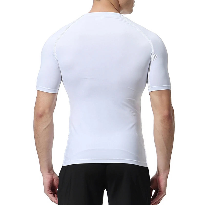 Graphic Short Sleeve Compression Shirts for Men Gym Workout Running Tshirts Summer Sporty Quick Dry Tees Baselayers Undershirts