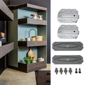Isla de cocina con unidad de baño ajustable de 180/360 grados, estantería, armario esquinero y estante de almacenamiento multifuncional