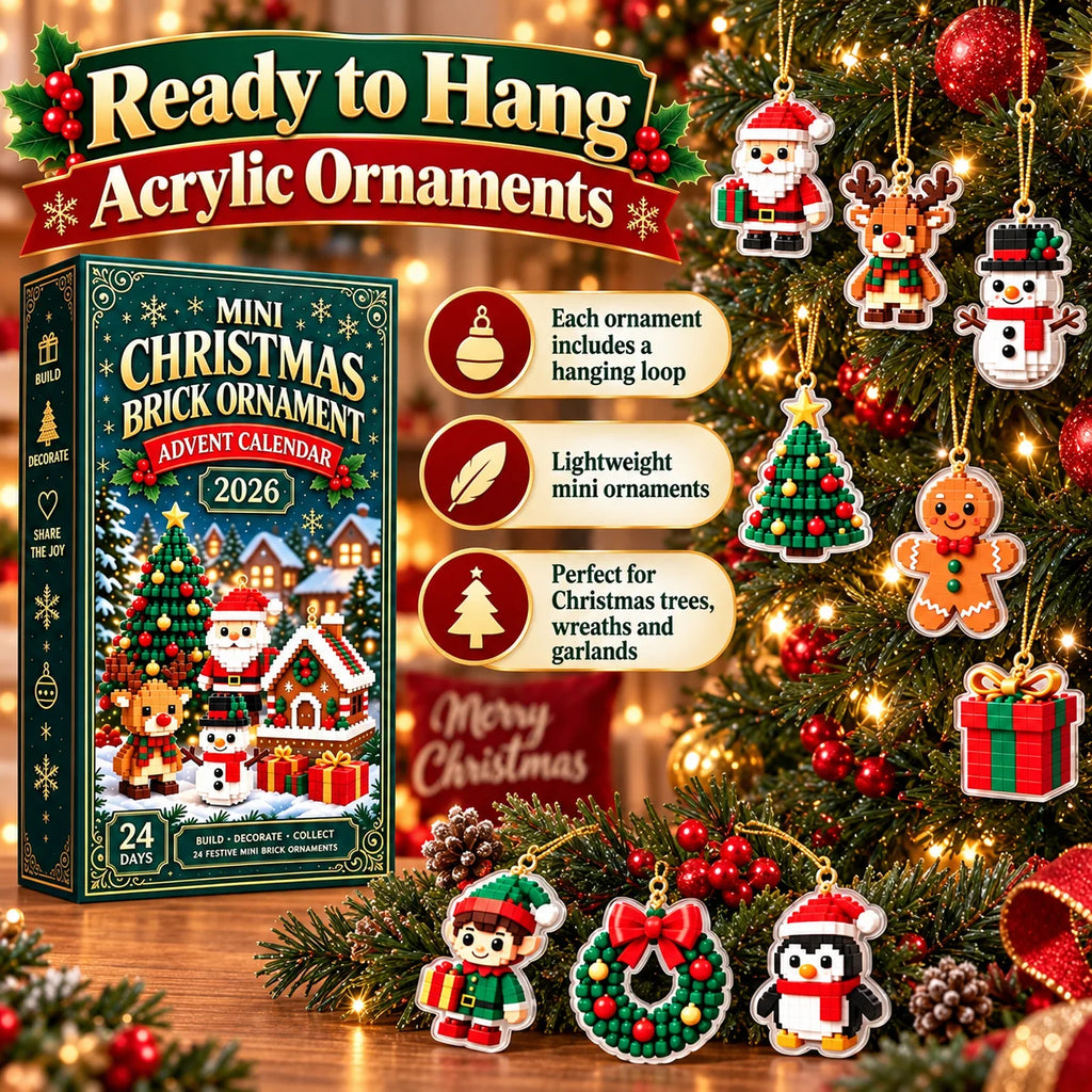 2026 Christmas Advent Calendar 24 Day Countdown Mini Christmas Ornaments Mystery Box Holiday Decor Surprise Gift Collection