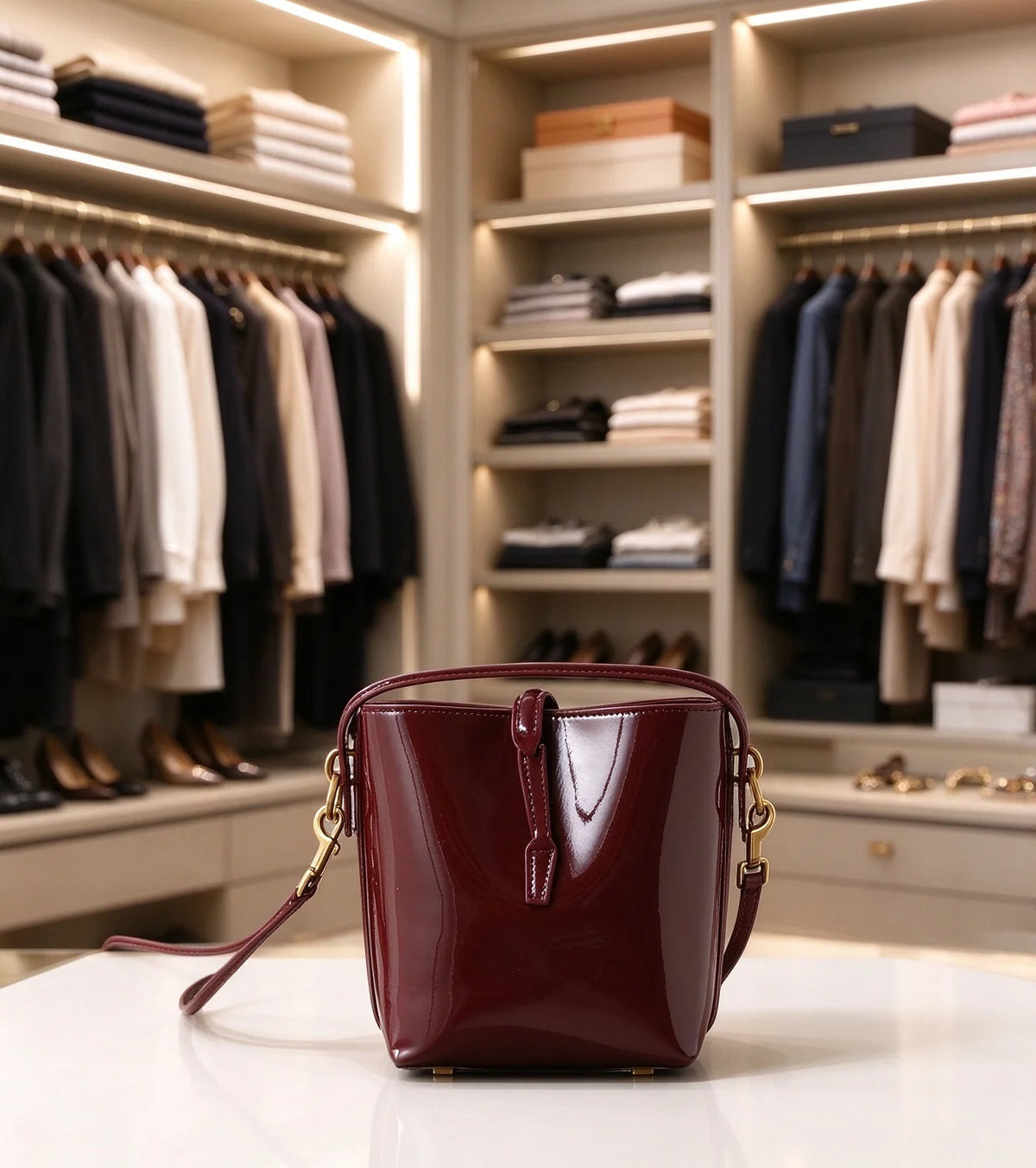 Ladies Classic Shoulder Handbag, Designer Elegant Design Crossbody Purse, Vintage Grain Finish, Durable Metal Clasp, Medium Capacity, Fashion Women Bag For Daily Shopping Date
