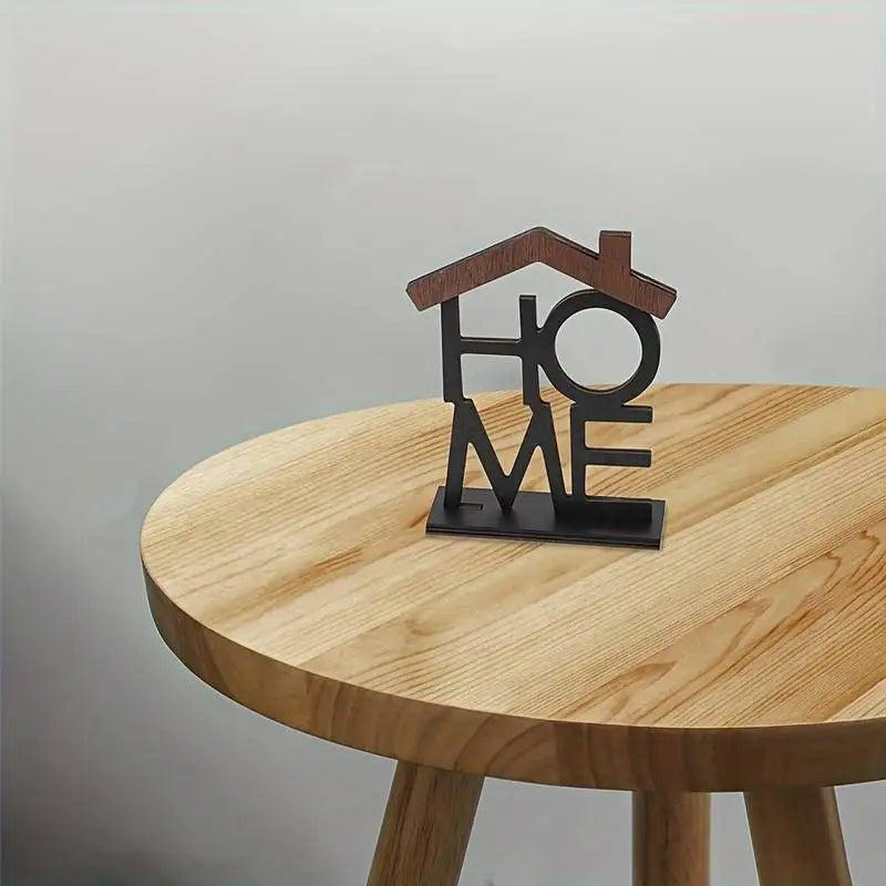 Adorno creativo de madera para el hogar, para mesa de centro del salón, armario, escritorio, pequeña decoración en forma de casa, regalo de cumpleaños o para estrenar casa