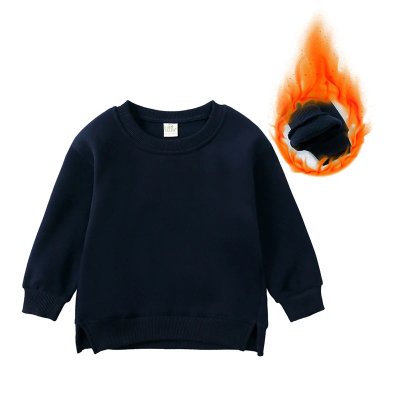 Customized Baby Kids Boy Girl Sweatshirt Add Your Logo Text Long Sleeve Cotton Fleece DIY Pullover Hoodie Tops Toddler Clothes