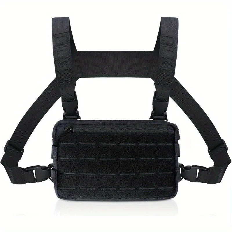 1000D Nylon Pouch Molle Shoulder Fishing Vest Tactical Chest Bag Outdoor Camping Backpack EDC Hiking Hunting Pack