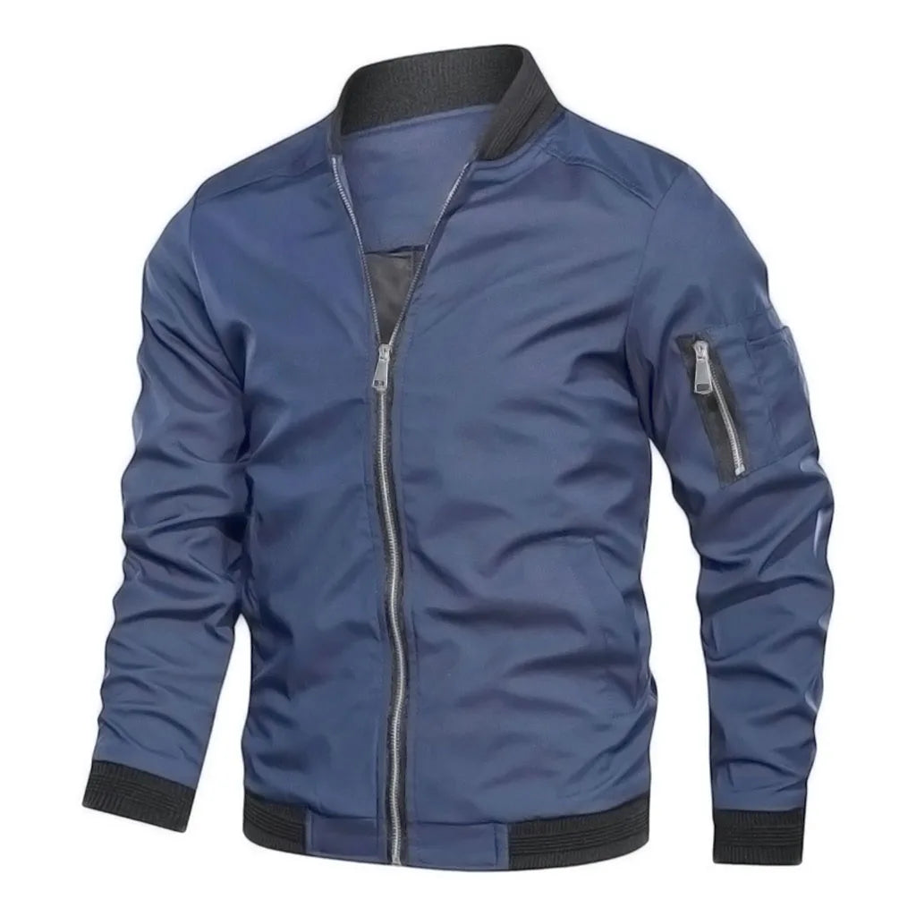 Fall Winter Quality New Men's Jackets Fashion Young Men's Jackets Baseball Clothing Bomber Jacket Basic Style Solid Color Coat