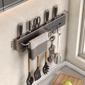 Soporte de acero inoxidable para colgar utensilios de cocina, organizador de pared para cucharas, cuchillos y accesorios de cocina.