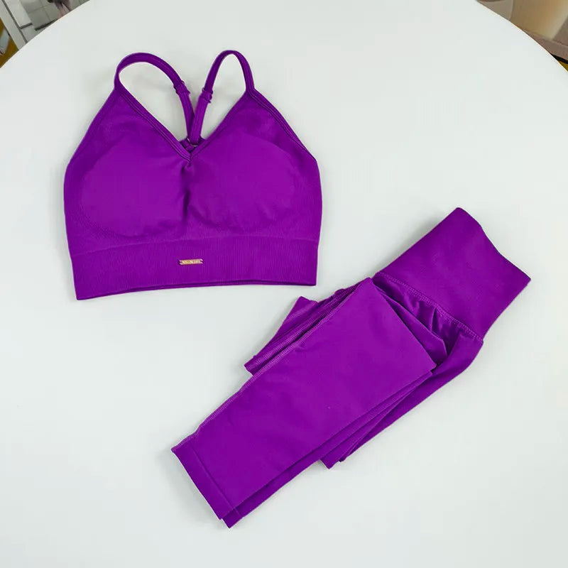 Yoga-Set für Damen, Top und Leggings