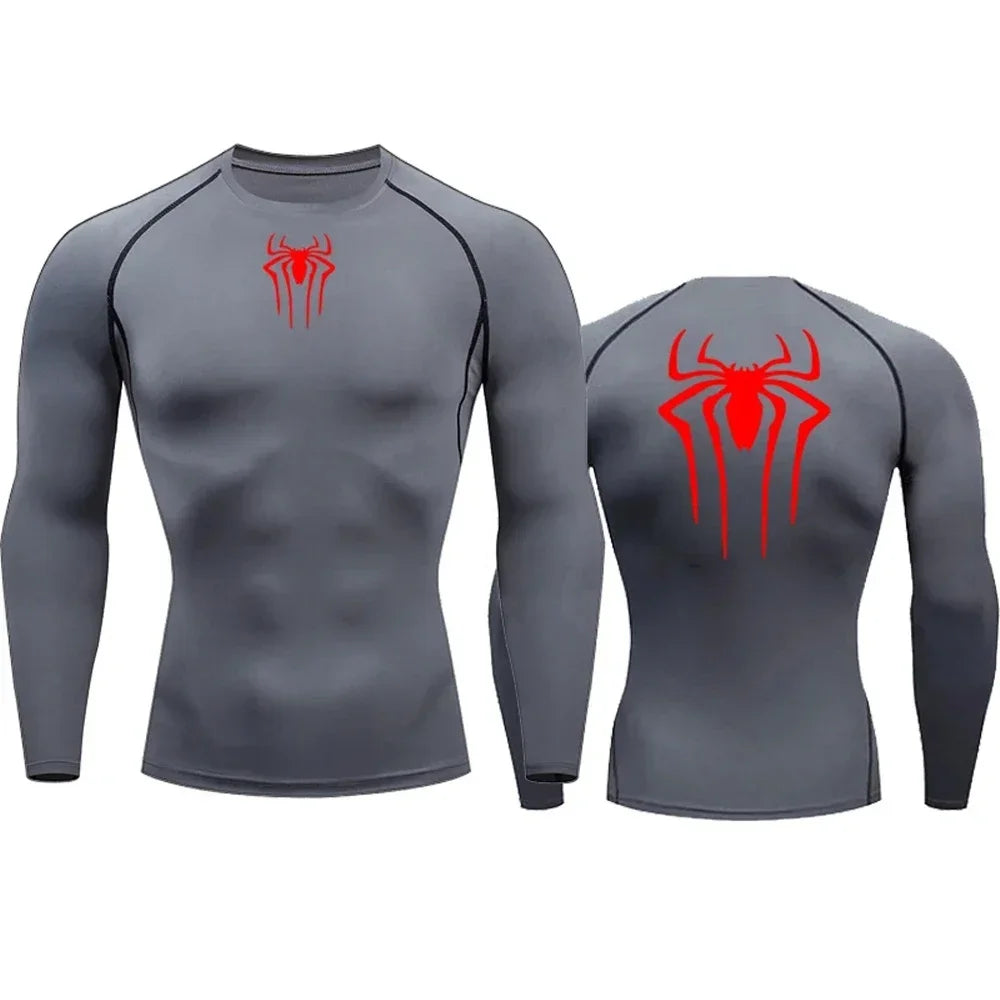 Herren-Sportshirt mit Spinnenprint