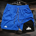 Pantaloncini running uomo, 2 in 1