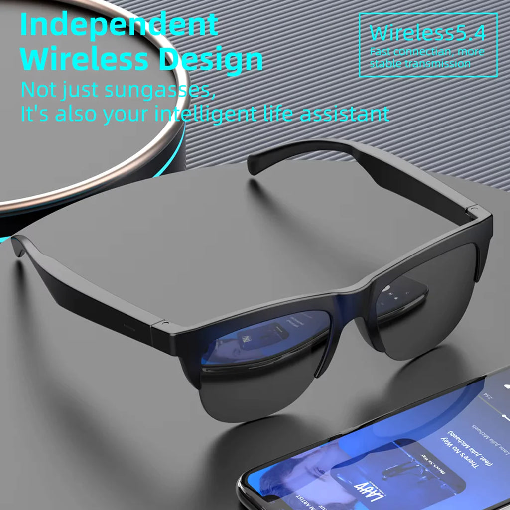 Occhiali smart alla moda con cuffie Bluetooth, controllo chiamate e musica, regalo wireless per uomo e donna per attività all'aperto