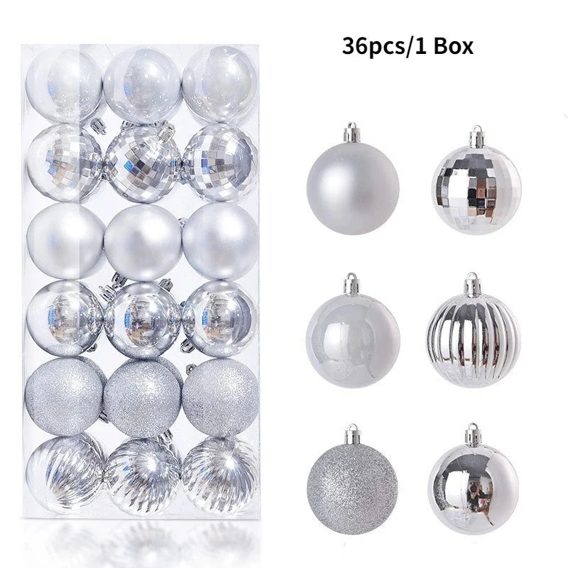 4CM Christmas Ball Decoration Hanging Xmas Tree Pendent Ornaments for Home Decor Navidad New Year 2026 Party Supplies Accessory