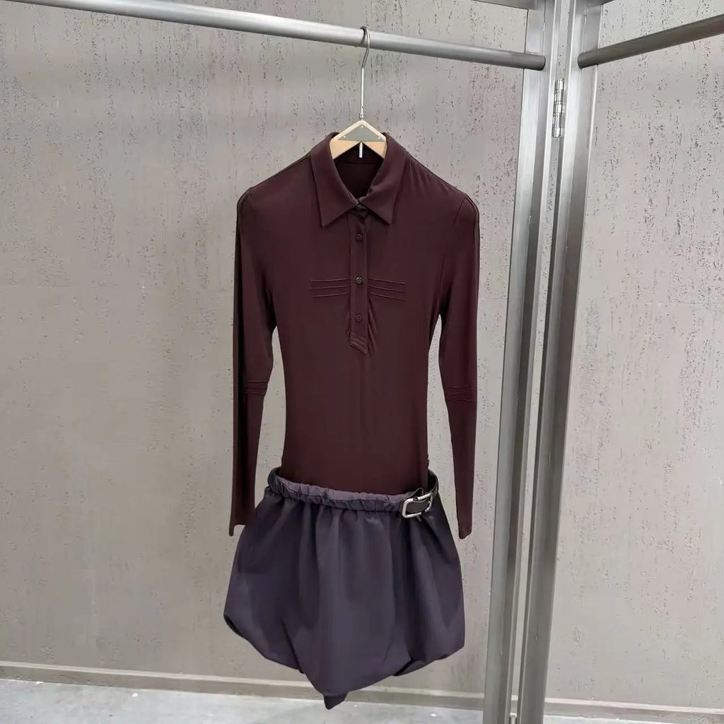 Abito da donna a lunghezza midi con colletto a revers