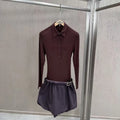 Abito da donna a lunghezza midi con colletto a revers