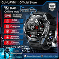 2026 New Built in GPS Smart Watch Offline Map Compass Fitness Tracker BT Call 3ATM Waterproof Altimeter Barometer Rugged Outdoor HD Smartwatch Men